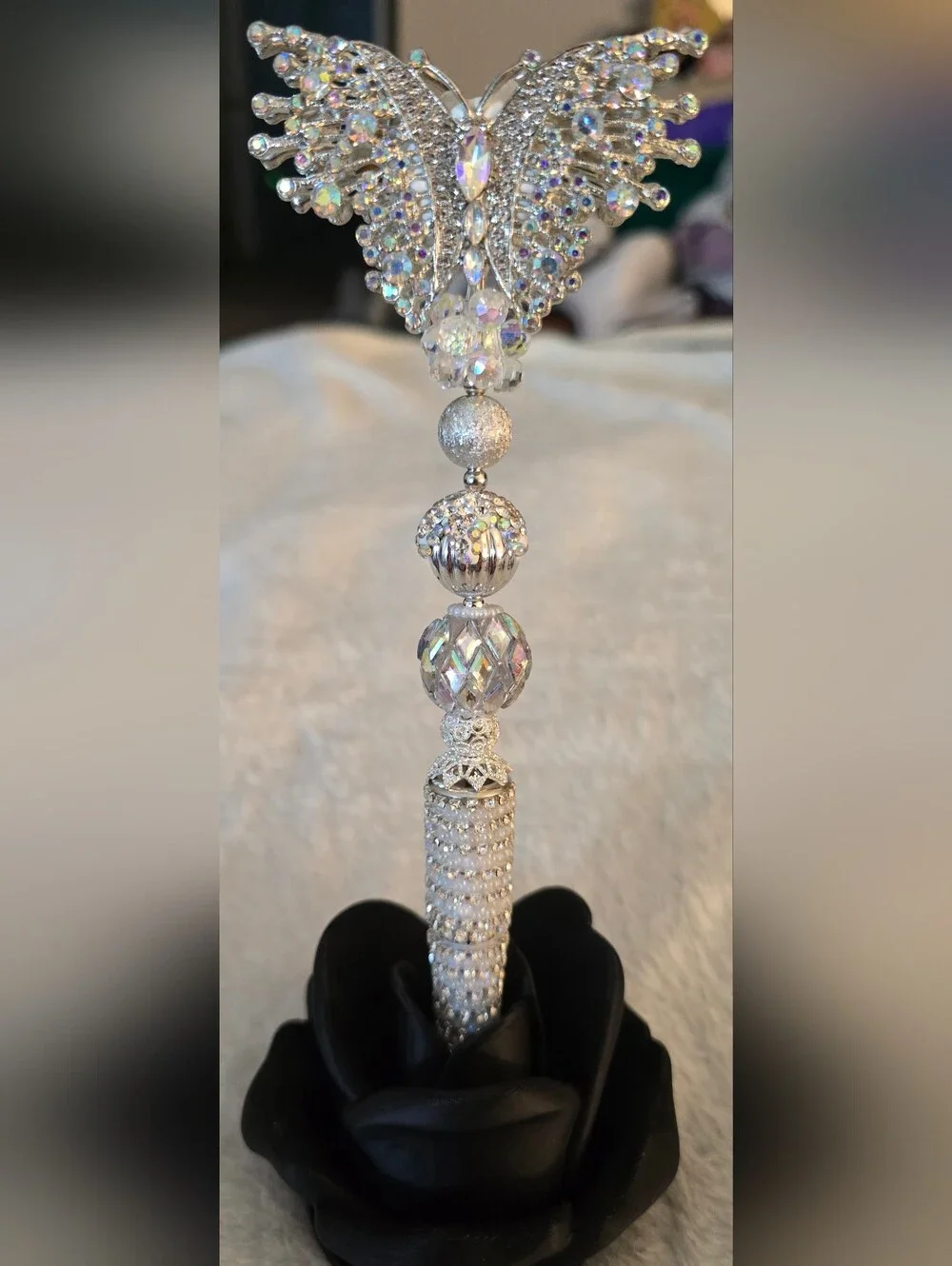 Iridescent Beaded Pen - Butterfly